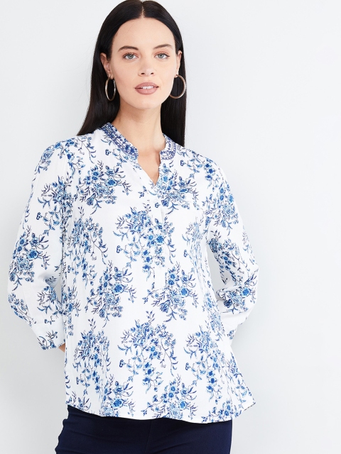 

max Women Off-White Printed Top
