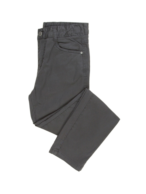 

Cherokee Boys Grey Regular Fit Solid Regular Trousers