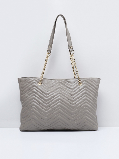 

max Grey Textured Shoulder Bag