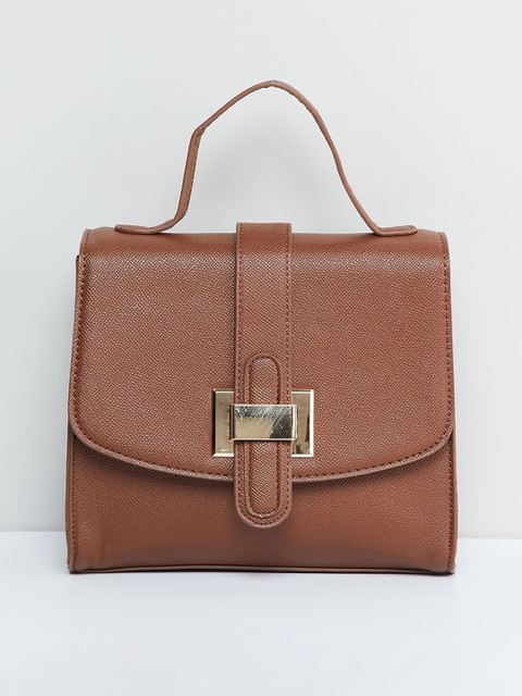 

max Brown Solid Sling Bag