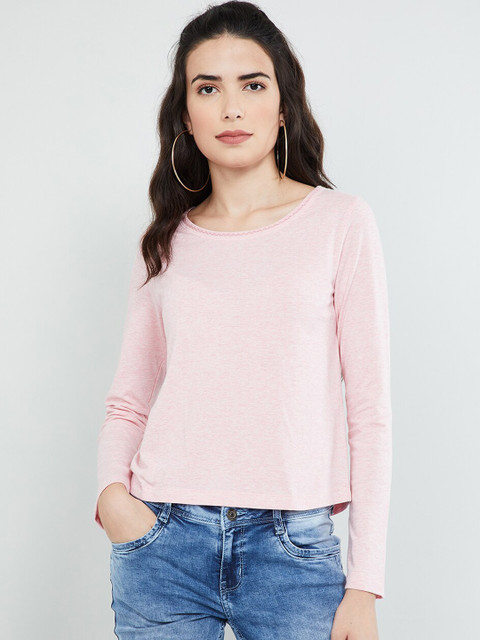 

max Women Pink Solid Top