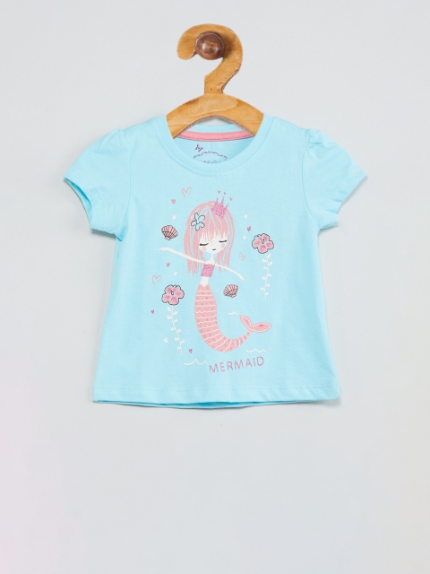 

max Girls Blue Mermaid Printed Top