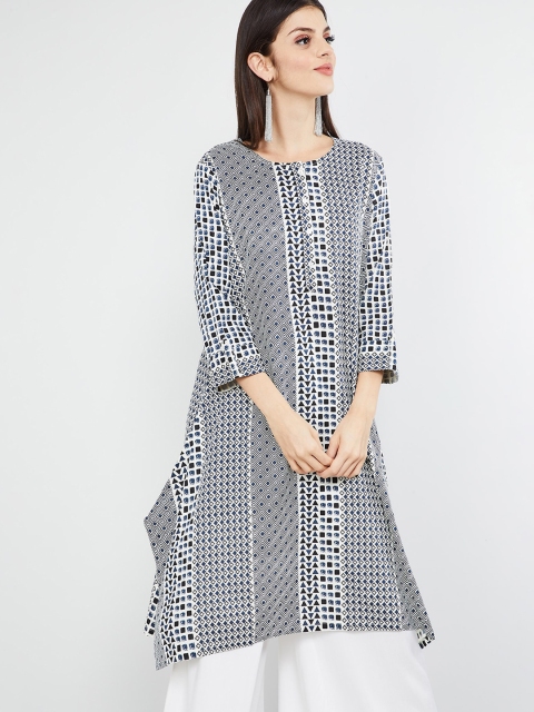 

max Women Off-White Printed A-Line Kurta