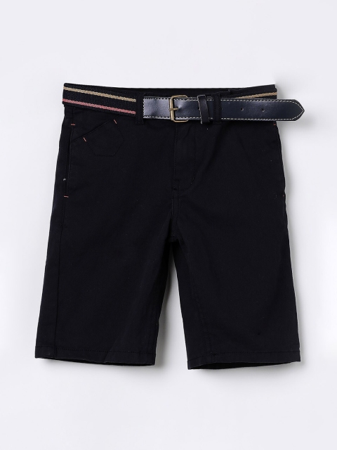 

max Boys Black Solid Regular Fit Regular Shorts