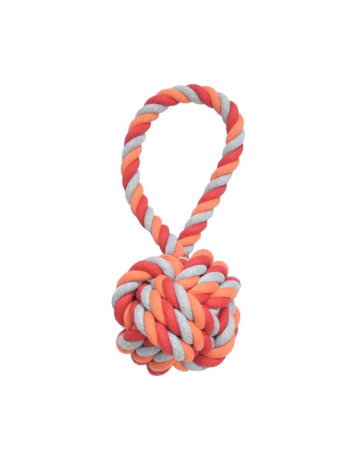 

Heads Up For Tails Multicoloured Tugger Ball Rope Dog Toy, Multi