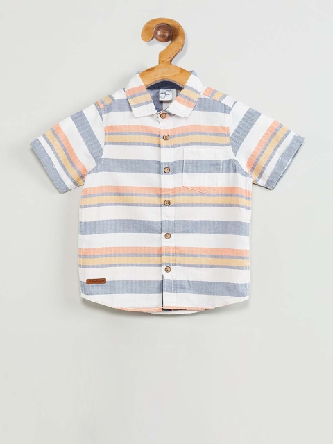 

max Boys Multicoloured Regular Fit Striped Casual Shirt, Multi