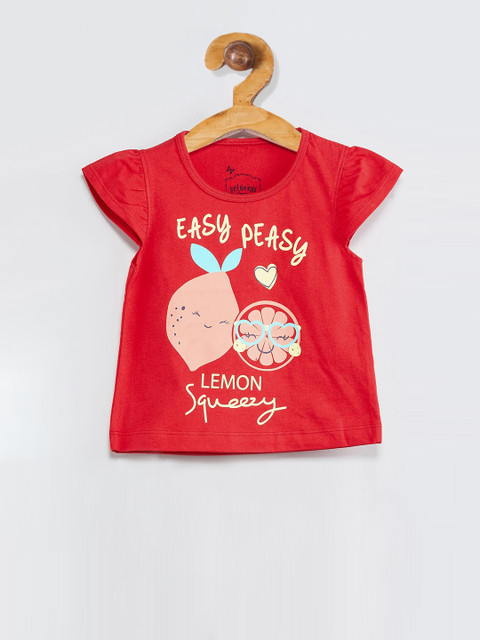 

max Girls Red Printed Top