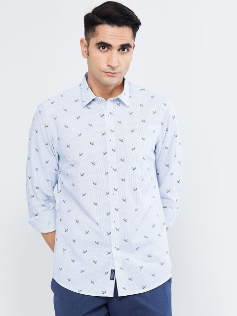 

max Men Blue Regular Fit Printed Casual Shirt