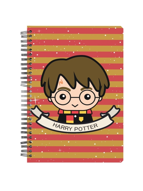 

MC SID RAZZ Pink & Rust Brown Official Harry Potter Chibbi A5 Spiral Notebook