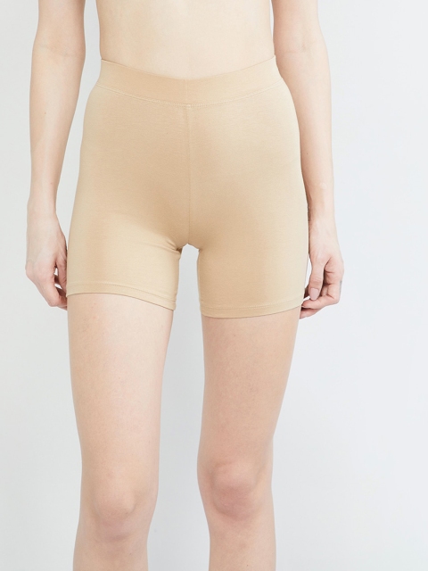 

max Women Beige Solid Boyshorts WIN19CBS01