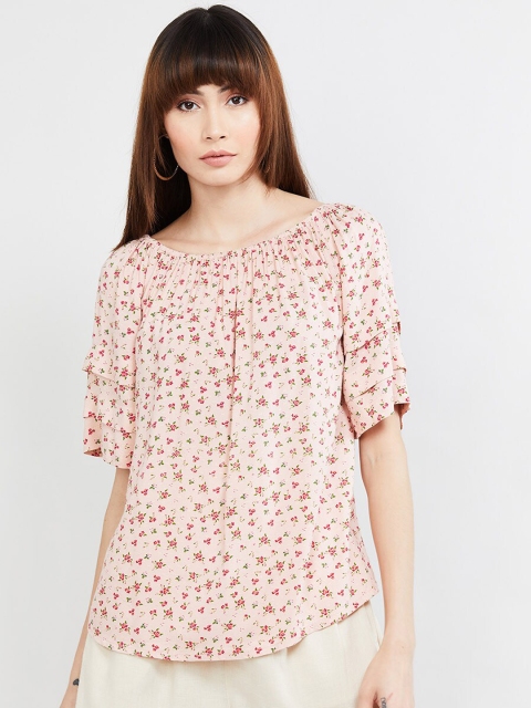 

max Women Pink Printed Top
