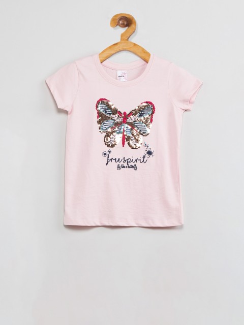 

max Girls Pink Printed Top