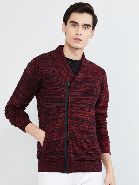 

max Men Red Printed Sweater Vest Sweater