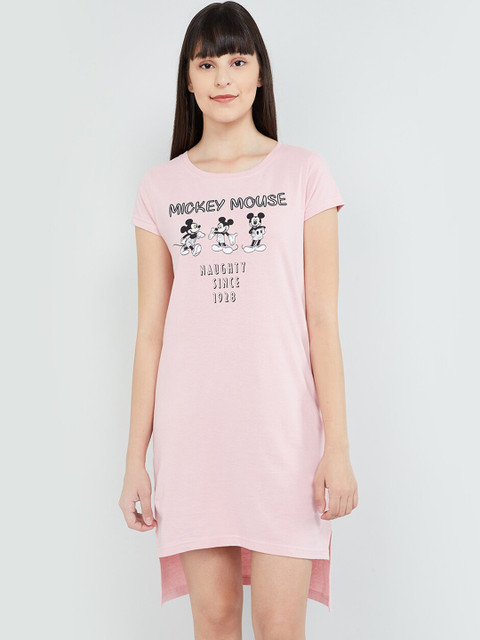 

max Women Pink Printed Sleep Shirt