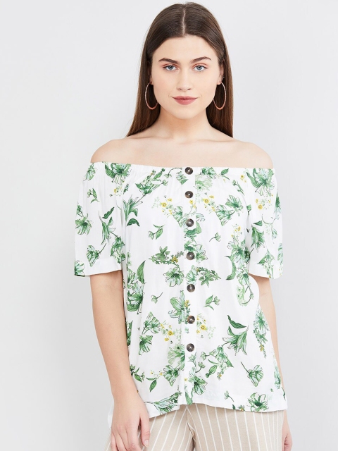 

max Women Off-White Printed Top