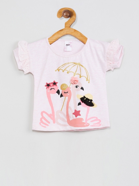 

max Girls Pink Printed Top