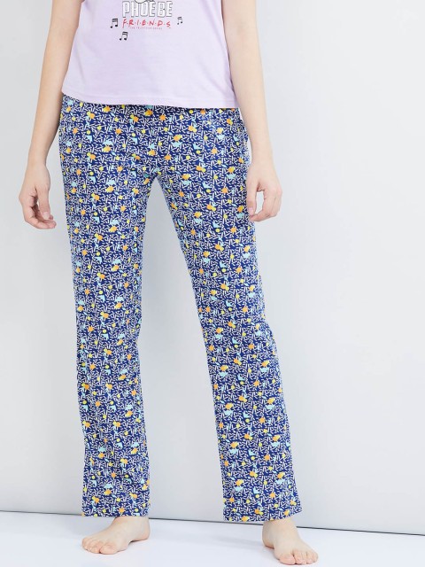 

max Women Blue Printed Lounge Pants