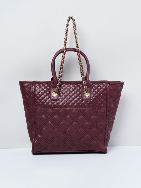 

max Maroon Textured Shoulder Bag