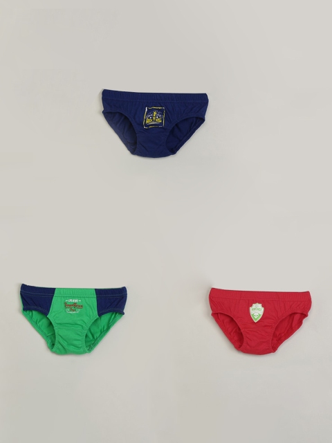 max Boys Pack Of 3 Basic Briefs S19DIN04, Red