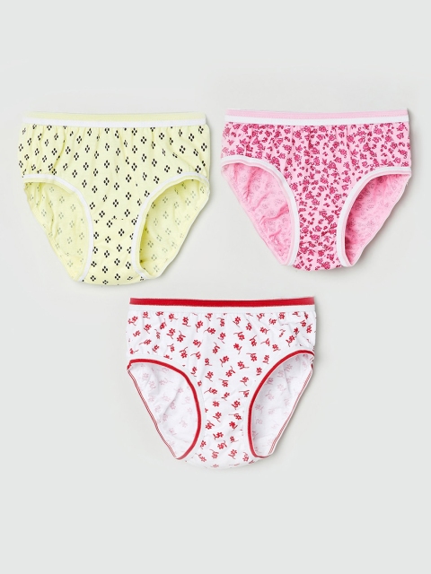 max Girls Pack Of 3 Assorted Basic Briefs NOS19WCIN05MULTI