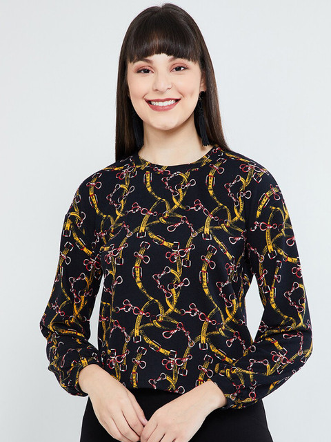 

max Women Black Printed Top