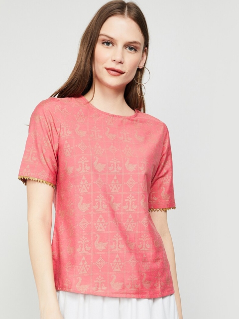 

max Women Pink Printed Top