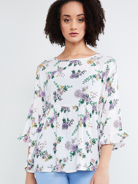 

max Women Off-White Printed Top