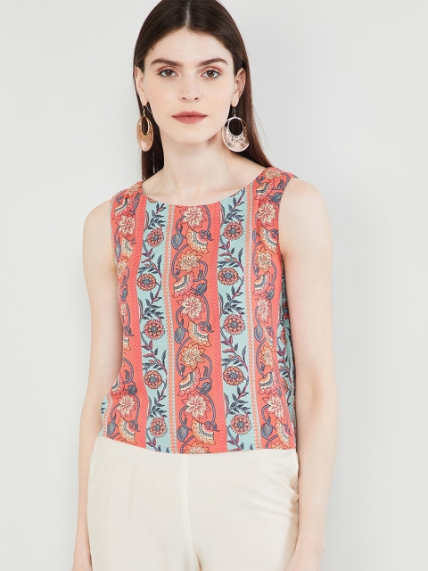 

max Women Multicoloured Floral Print Boxy Top, Multi