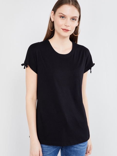 

max Women Black Solid Top
