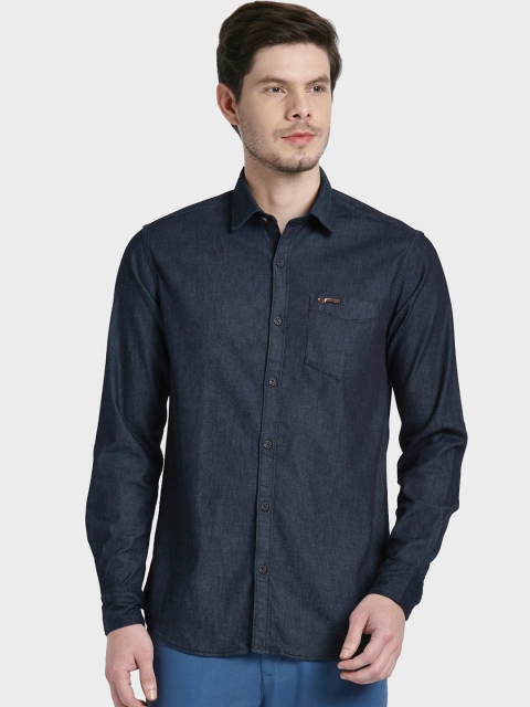 

ColorPlus Men Blue Regular Fit Solid Casual Shirt