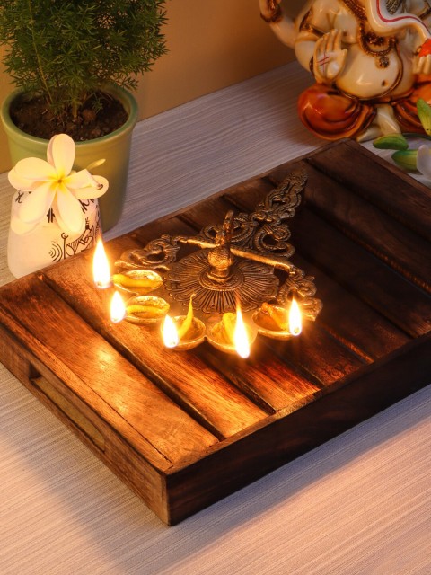 

Imli Street Gold-Toned Brass Pooja Spoon