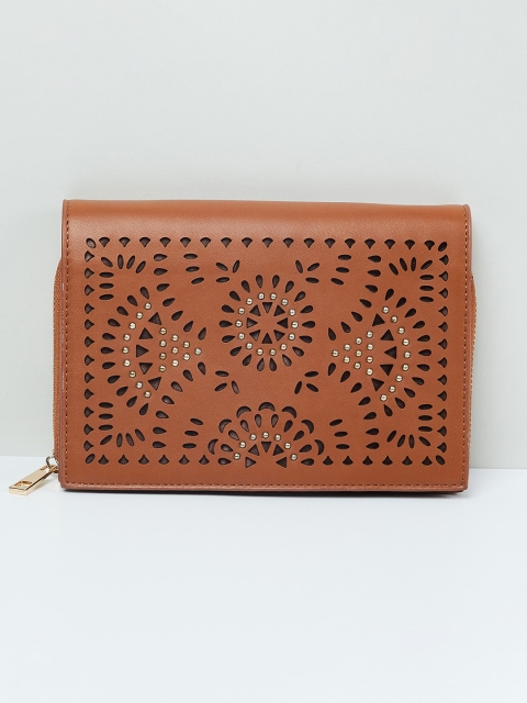 max Tan Brown Solid Sling Bag