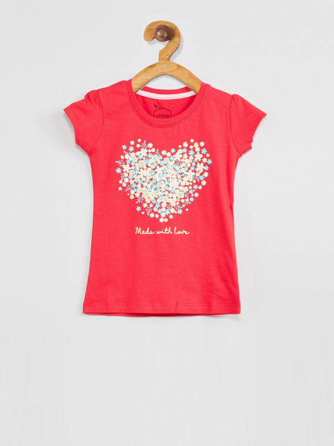 

max Girls Red Printed Top
