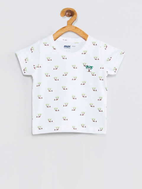 

max Boys Multicoloured Printed Round Neck T-shirt, Multi