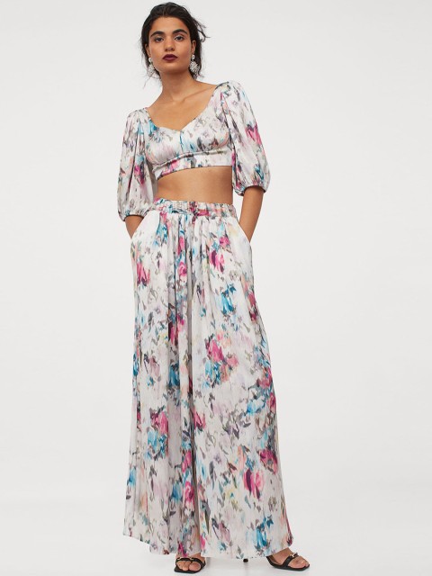 

H&M Women Beige Palazzo trousers