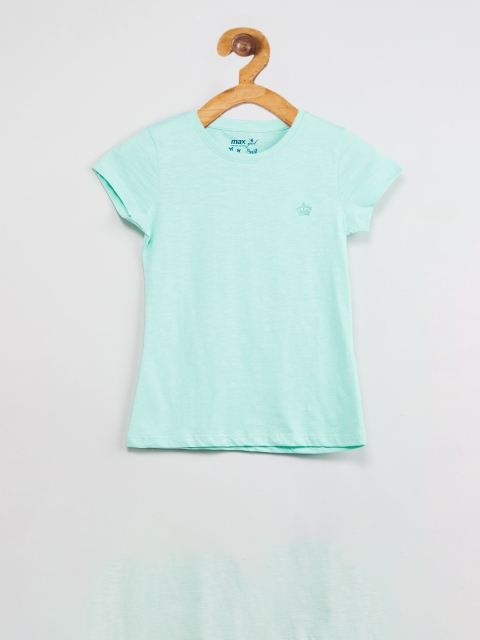 

max Girls Sea Green Solid Top