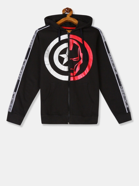 

Colt Boys Black & Off-White Printed Hooded Sweatshirt
