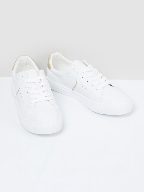 

max Women White Colourblocked Sneakers