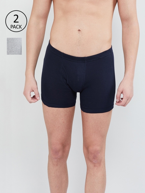 

max Men Pack Of 2 Solid Trunks NOSBTSRNAVY, Blue