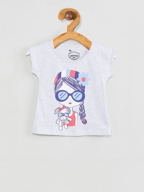 

max Girls Grey Printed Top
