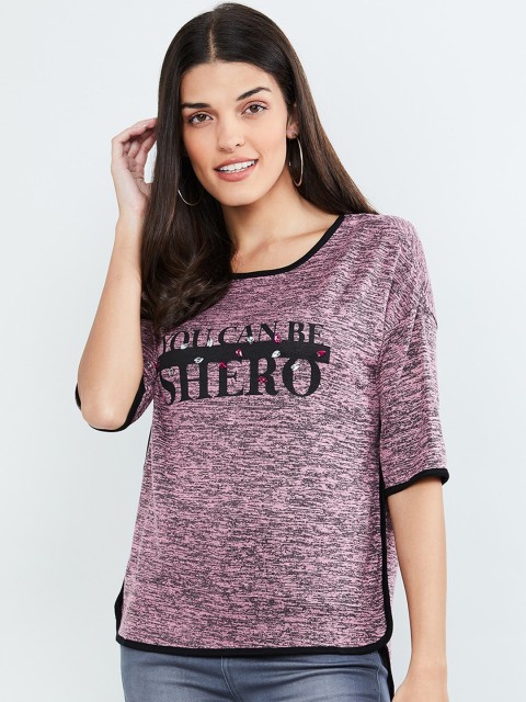 

max Women Pink Printed Top