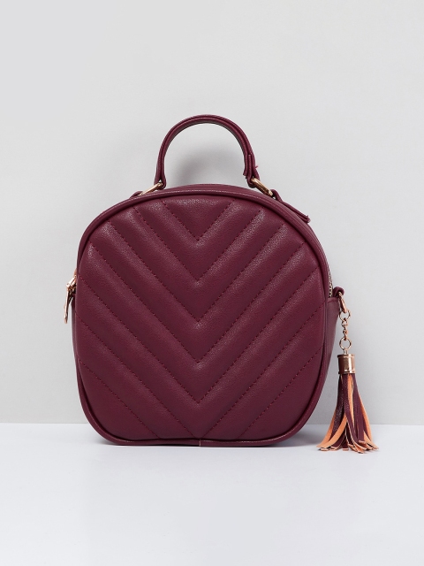 

max Maroon Solid Sling Bag