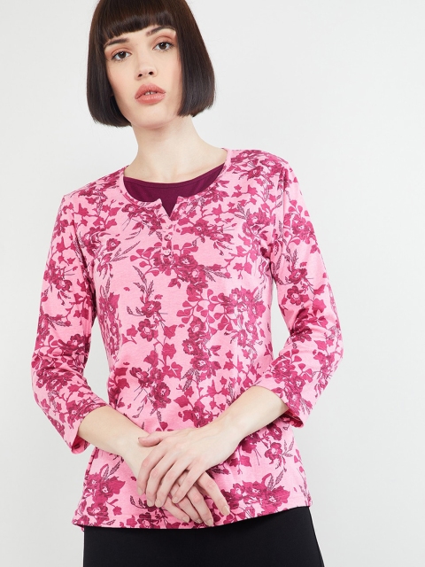 

max Women Pink Floral Printed Top