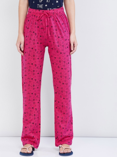 

max Women Fuchsia Pink Printed Lounge Pant