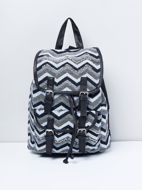 

max Women Blue & Grey Geometric Backpack
