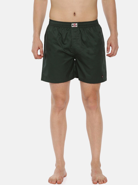

Bushirt Men Green Solid Pure Cotton Boxers