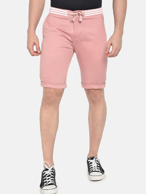 

beevee Men Pink Solid Regular Fit Regular Shorts