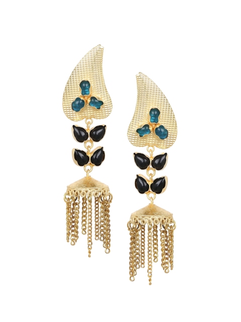 

ZeroKaata Gold-Plated Contemporary Drop Earrings