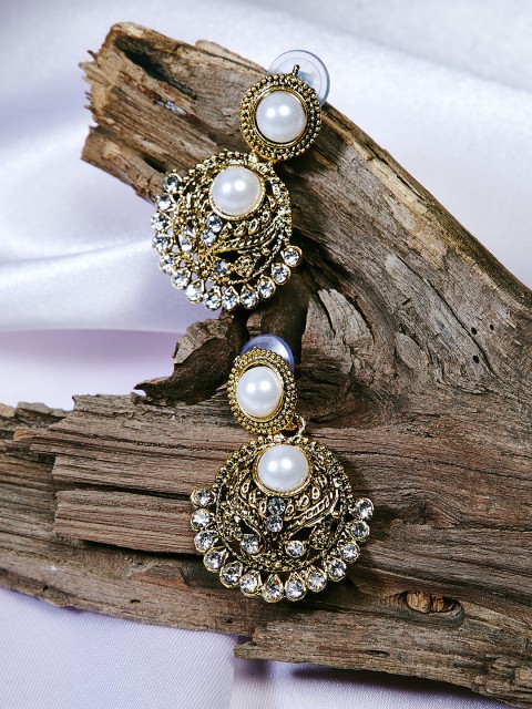 

ZeroKaata White Gold Plated Handcrafted Classic Drop Earrings