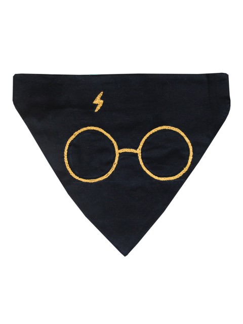 

LANA PAWS Black & Yellow Embroidered Dog Bandana Scarf